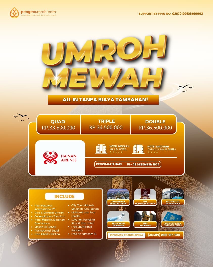 UMROH MEWAH PLUS CHINA HALAL CITY TOUR
