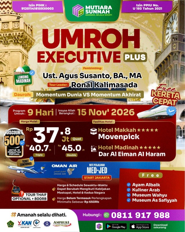 UMROH EXECUTIVE PLUS 15 NOVEMBER 2026