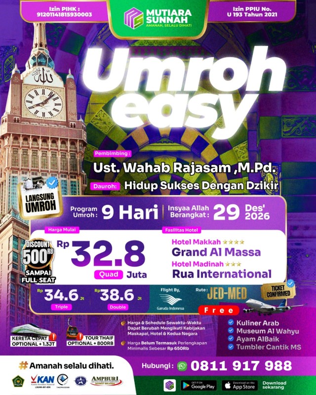UMROH EASY 29 DESEMBER 2026