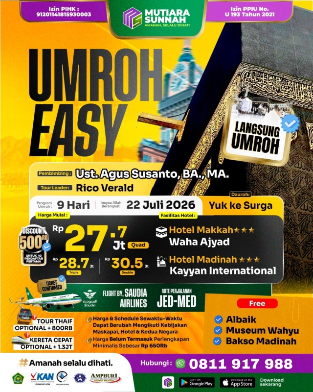 UMROH EASY 22 JULI 2026