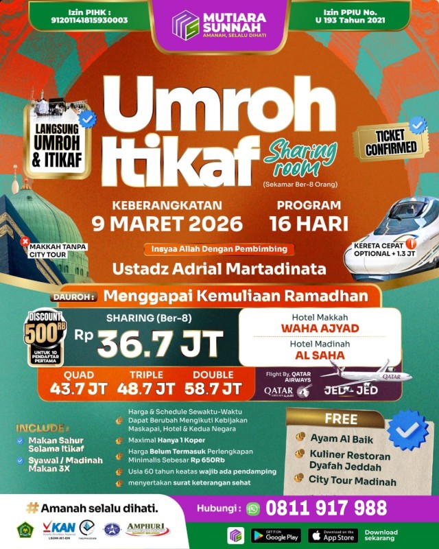UMROH I'TIKAF 9 MARET 2026