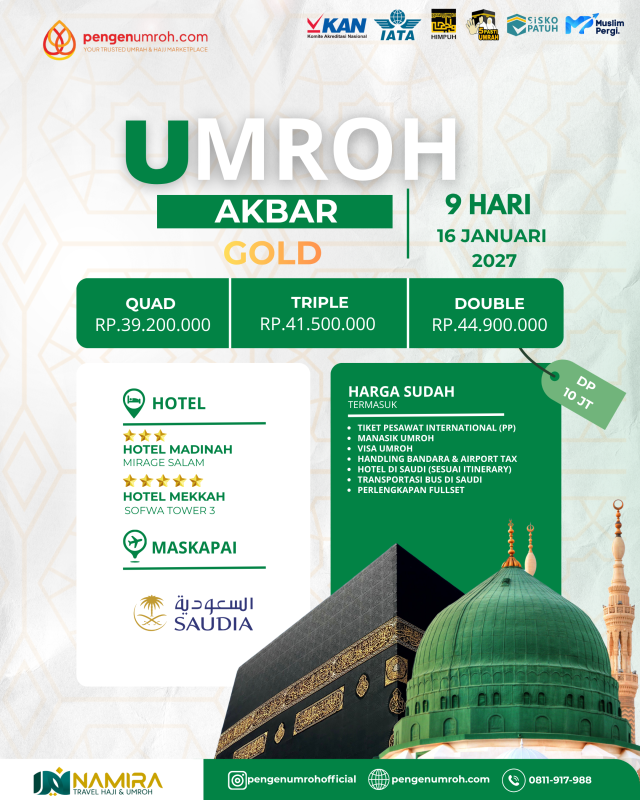 PROGRAM UMROH AKBAR 2027 (GOLD)