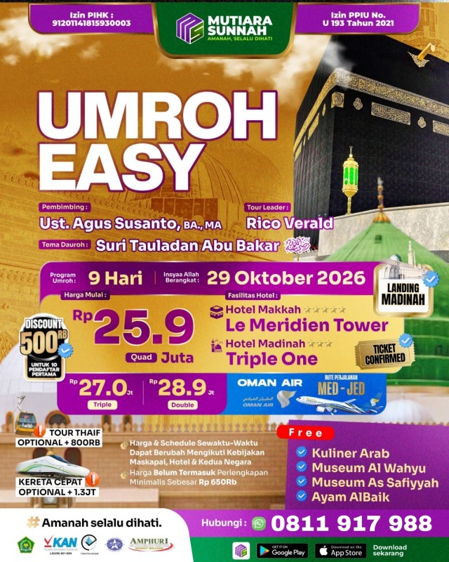 UMROH EASY 29 OKTOBER 2026