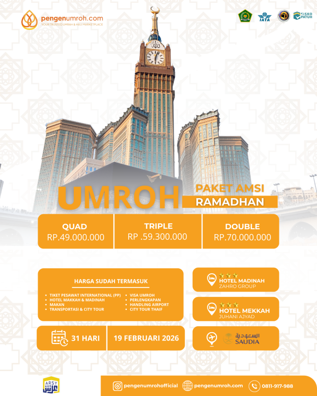 PAKET AMSI | UMRAH SPECIAL FULL RAMADHAN