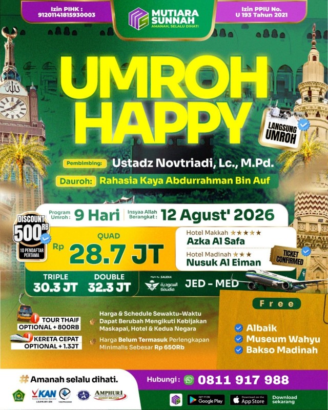 UMROH HAPPY 12 AGUSTUS 2026