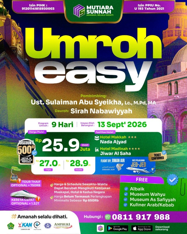 UMROH EASY 13 SEPTEMBER 2026