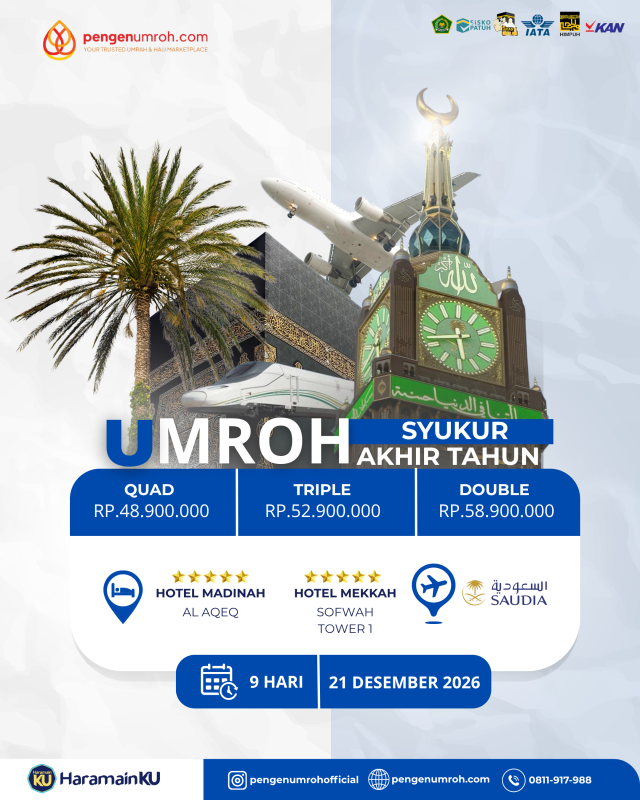 Umroh Syukur Liburan Akhir Tahun - 21 Desember 2026