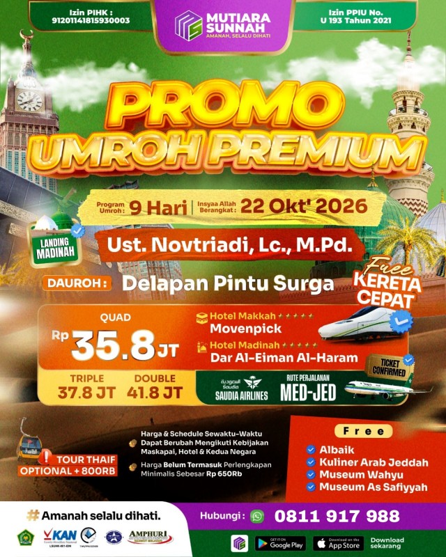 UMROH PREMIUM PROMO 22 OKTOBER 2026
