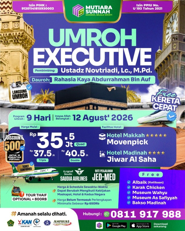 UMROH EXECUTIVE 12 AGUSTUS 2026