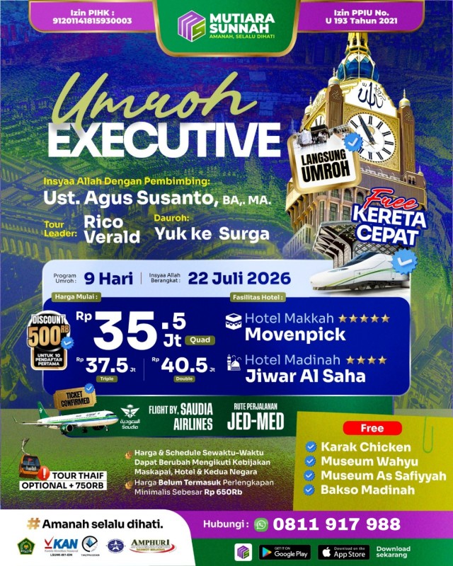 UMROH EXECUTIVE 22 JULI 2026