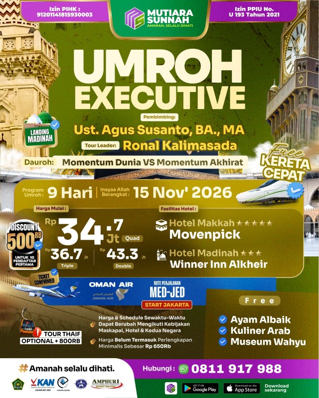 UMROH EXECUTIVE 15 NOVEMBER 2026
