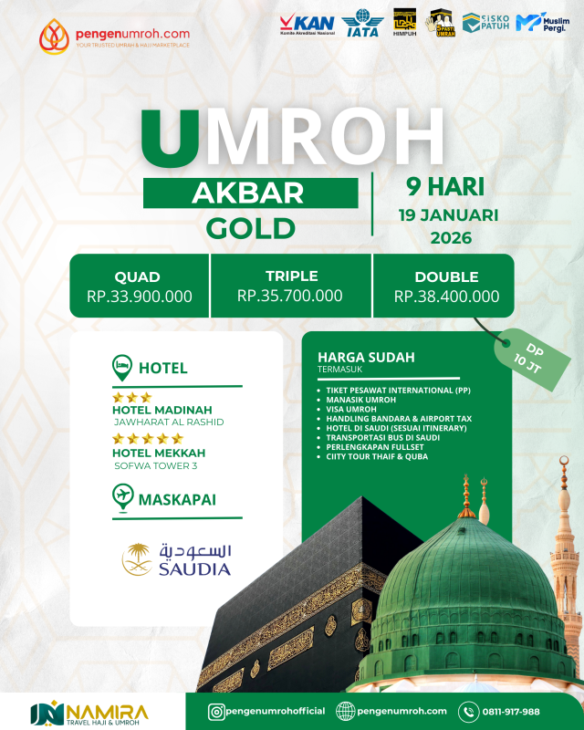 UMROH AKBAR GOLD 19 JANUARI 2026