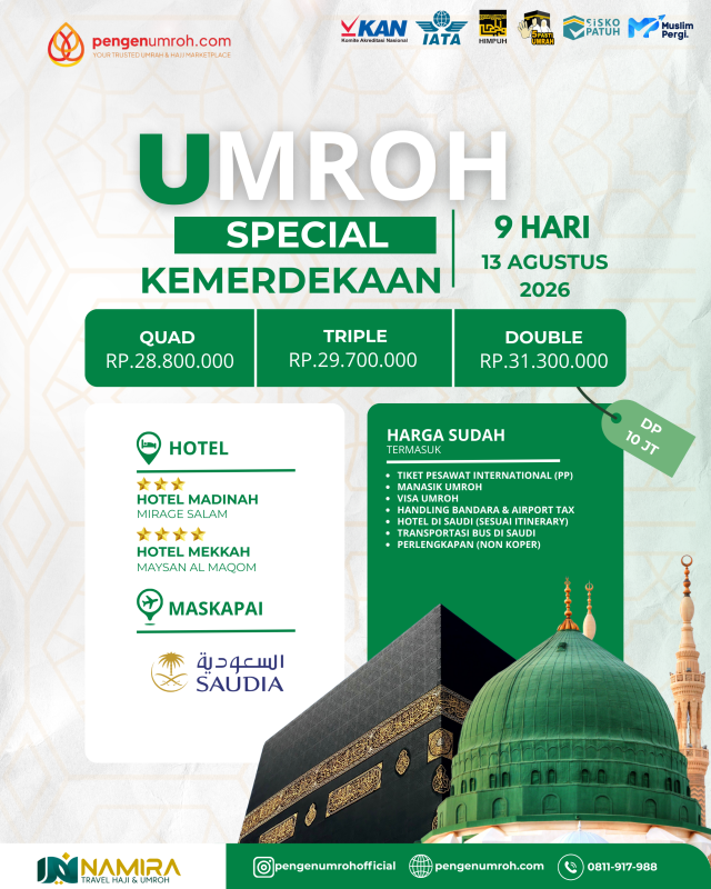 SPECIAL UMROH KEMERDEKAAN 13 AGUSTUS 2026