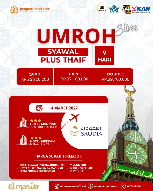 UMROH SYAWAL 14 MARET 2027 - SILVER