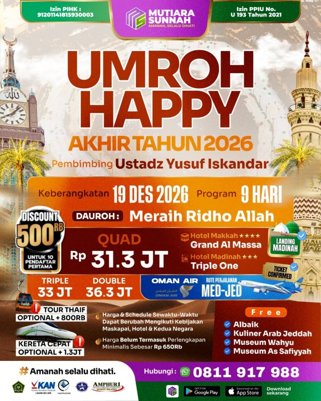 UMROH HAPPY AKHIR TAHUN 19 DESEMBER 2026