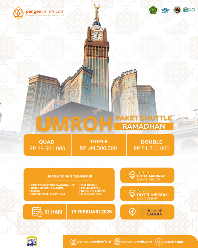 PAKET SHUTLE | UMRAH SPECIAL FULL RAMADHAN
